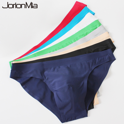 Sexy Underwear Men Briefs Shorts Cueca Thin Ice Silk Low Waist Panties Solid  U Conve Pouch Seamless Underpants Plus Size GX002 - Price history & Review, AliExpress Seller - Jorionmia Store