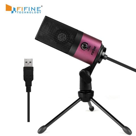FIFINE USB Condenser Microphone For PC Laptop MAC Cardioid Studio Recording Vocals  Voice Over, YouTube ► Photo 1/6