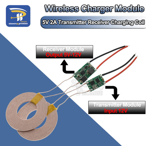 DC 9V-12V Large Current Wireless Power Supply Charger Module 5V 2A Transmitter Receiver Charging Coil Module DIY XKT-412 ► Photo 1/6