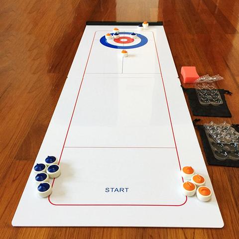 120*28CM Foldable Table Mini Curling Ball Portable Tabletop Curling Game Compact Curling Family Games For Kid Family School ► Photo 1/6