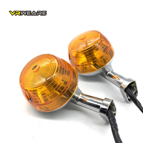 JH70 Motorcycle Front indicator Vintage Round turn signal light Steering Lights Steel Turn Lights Rear Lights Round Zinc Metal ► Photo 1/5