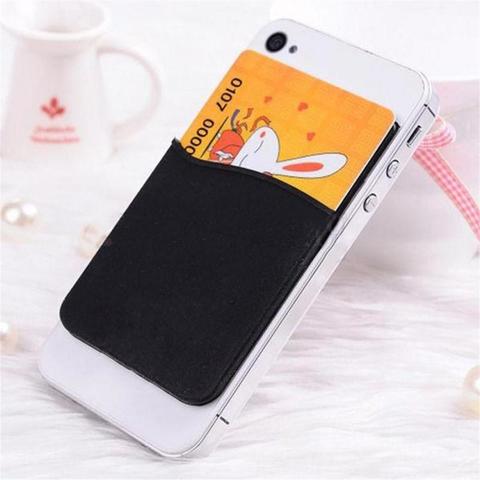 Universal Mobile Holder Card Pouch Back Sticker Cover Adhesive For Cell Phone  Phone Wallet Silicone Card Holder Pouch ► Photo 1/6