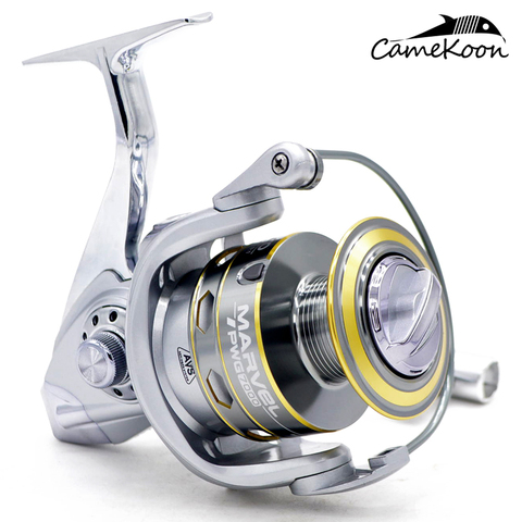 CAMEKOON Spinning Fishing Reel with Powerful Metal Body 5.2:1/4.9:1 Gear Ratio Aluminum Spool Saltwater Sea Carp Fishing Wheel ► Photo 1/6