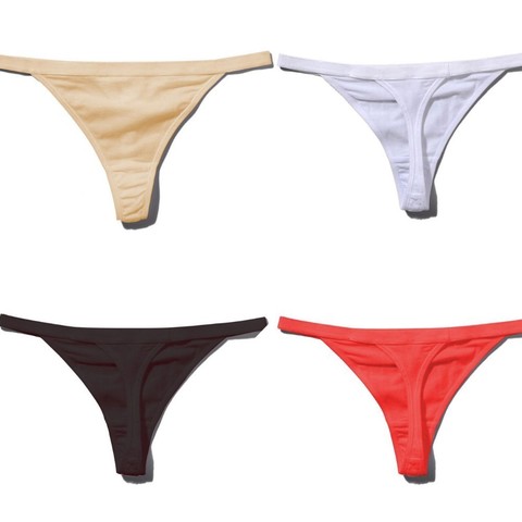 Cotton Women's Panties thongs Underwear Women Lace Soft Briefs Sexy Lingerie low Waist lingerie g-string 1pcs/Lot ac140 ► Photo 1/5