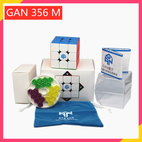 GAN 356 M 3x3x3 Magic Magnetic Cube GAN 356 RS 3x3x3 Puzzle Cubo Magico Professional Speed Magnets Cube 3x3x3 GAN 356 cube ► Photo 1/6