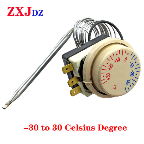   -30 to 30 Celsius Degree Refrigerator thermostat Temperature switch refrigerator freezer refrigerator freezer thermostat ► Photo 1/3