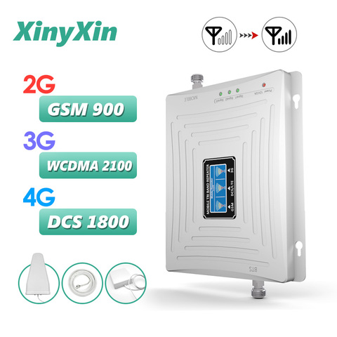 Signal Booster GSM Repeater 2G 3G 4G Amplifier Mobile Phone 900 DCS LTE 1800 WCDMA 2100 Tri Band Cell Phone Cellular Booster ► Photo 1/5