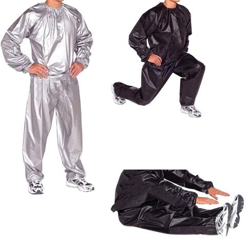 2022 HOT SALES!!! Unisex Sweat Sauna Exercise Gym Fitness Weight Loss Suit Top Pants Clothes Set ► Photo 1/6