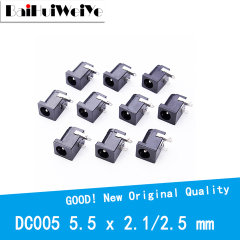 10pcs/lot DC-005 PCB Mount 5.5 x 2.1/2.5MM Round the needle Female DC Power Jack Plug Socket Connector DC005 ► Photo 1/6