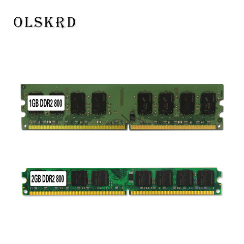 Olskrd PC RAM Memoria Module Desktop DDR2 1GB 2GB PC2 6400 800Mhz For Desktop PC ddr2 800 MHZ (For intel amd) High Compatible ► Photo 1/6
