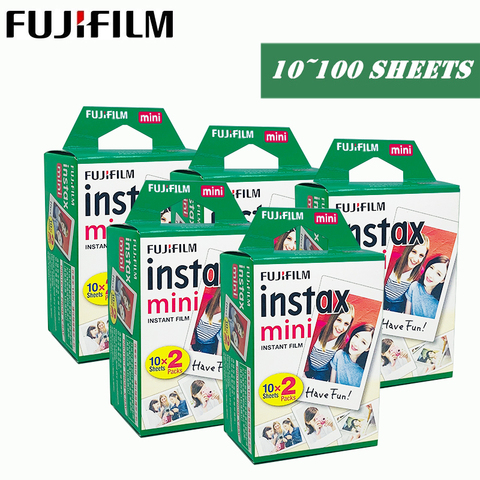 Fujifilm Instax Mini Film White 10 20 40 60 80 100 Sheets For FUJI Instant  Photo