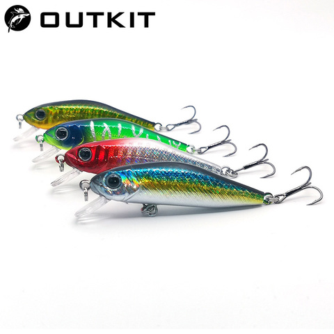 OUTKIT 1pcs mini Minnow Fishing Lure 55mm 4.8g Crankbait Hard Bait Topwater Artificial Wobbler Bass Japan Fly Accessories ► Photo 1/6