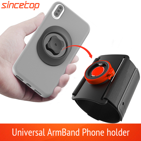 Universal Sports Armband for iPhone 11 X 8 7 Samsung Rotatable Wrist Running Sport Arm Band With Key Holder for 4-6 inch Phone ► Photo 1/6