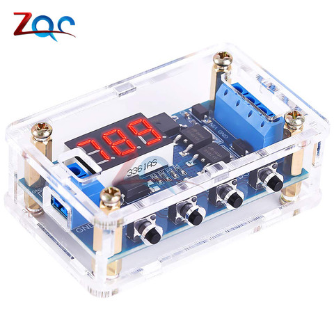 DC 5V-36V 12V 24V Dual MOS LED Digital Time Delay Relay Trigger Cycle Timer Delay Switch Circuit Board Timing Control With Case ► Photo 1/6