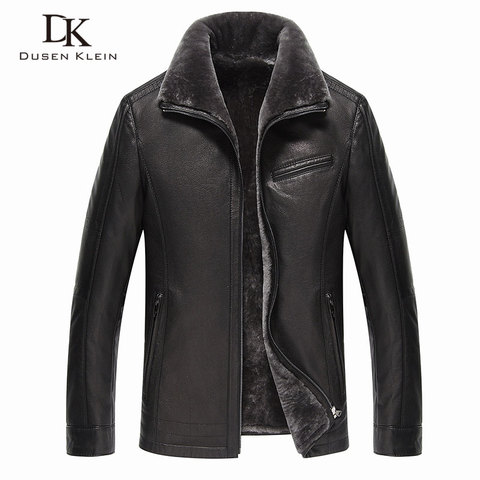 Men Genuine Leather jackets Brand 2022 New Men Wool Liner Winter Warm Coats Luxury Male Cow leather Outerwear ► Photo 1/6
