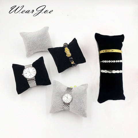 Wholesale Durable Velvet Pearl Bracelet Watch Display Pillows for Case Bangle Anklet Wristwatch Holder Jewelry Counter Organizer ► Photo 1/6