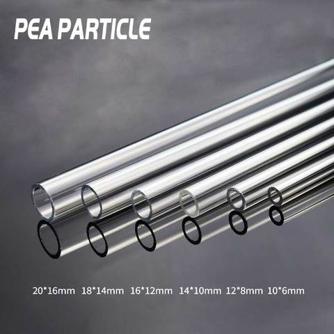 Pea Particle pc water cooling Transparent Hard Tubes 50cm OD 10mm 12mm 14mm 16mm 18mm 20mm acrylic water pipe ► Photo 1/6