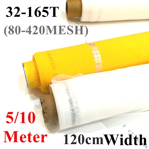 Wholesale 5/10 Meter 80-420M Silk Screen Printing Mesh 120CM Width 32T-165T White Polyester Screen Printing Mesh Fabric Tools ► Photo 1/6