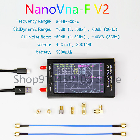 NanoVNA V2 3G vector network analyzer 4.3 inch NanoVNA-F V2 antenna analyzer ► Photo 1/6