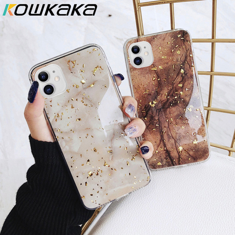 Price History Review On Kowkaka Marble Phone Case For Iphone 11 Pro Max X Xr Xs 6 6s 7 8 Plus 12 Mini Luxury Gold Foil Vintage Pattern Fundas Back Cover
