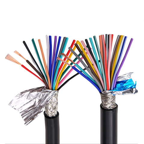 Multi-core shielded cable RVVP24AWG 0.2mm2 3 4 5 6 8 10 12 14 16 20 24 core anti-interference control signal wire ► Photo 1/6