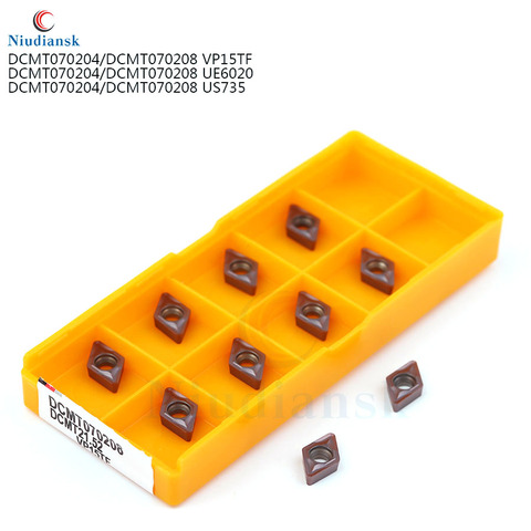 DCMT070204 VP15TF US735 UE6020 high quality carbide inserts turning tool metal Lathe Tools CNC tool turning insert Lathe Tools ► Photo 1/6