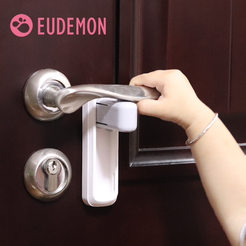 EUDEMON Door Lever Lock,Baby Proofing Door handle Lock,Childproofing Door Knob Lock Easy to Install and Use 3M VHB Adhesive ► Photo 1/6