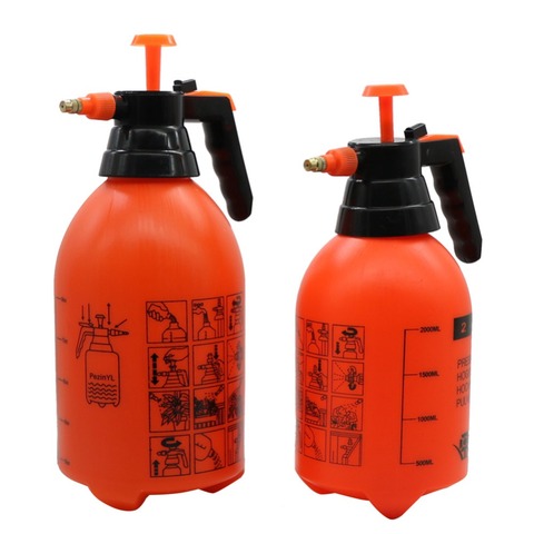 2L/3L Orange Hand Pressure Trigger Sprayer Bottle Adjustable Copper Nozzle Head Manual Air Compression Pump Spray Bottle 1 Pcs ► Photo 1/5