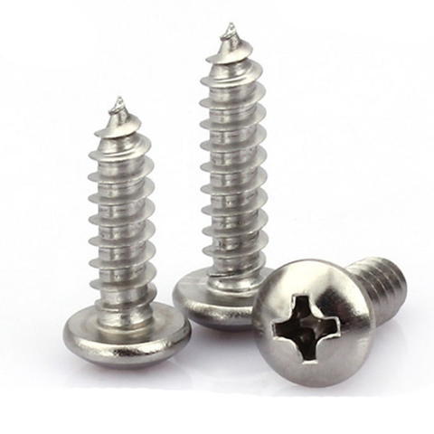 1000 Pcs M1 M1.2  M1.7 M2 M2.3 M2.6 M3 M3.5 Philips Round Head 304 Stainless steel Self Tapping Screws Small Computer Screw ► Photo 1/3