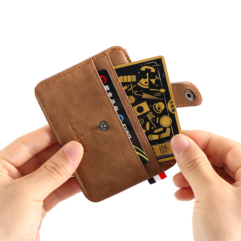 Fashion Men's Leather ID Credit Card Holder Wallet Coin Purse Business Slim Money Pocket Case Multi-card Card Holder ► Photo 1/6