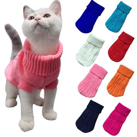 Buy Online A AWinter Warm Cat Knitted Sweater For Cats Jumper Puppy Pug  Coat Clothes Pullover Knitted Shirt Kitten Pet Dog Cat Clothes ▻ Alitools