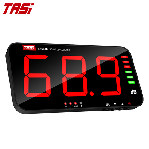 TASI TA653B Digital Sound Level Meter Large Screen Display Noise dB Meter Wall Hanging Type USB data transmission audio meter ► Photo 1/6