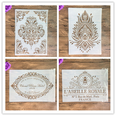 A4 size Wall Painting Frame Design stencils Scrapbooking Stamp Album Decorative Embossing Craft Paper DIY Flower Label Template ► Photo 1/6