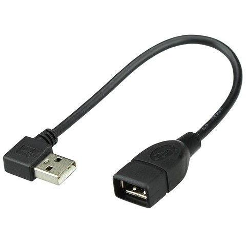 RIGHT ANGLE USB 2.0 TYPE A MALE TO FEMALE 90 DEGREE CABLE USB EXTEND CORD 0.1M 0.2M 0.4M ► Photo 1/4