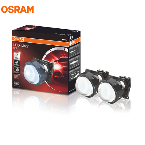 OSRAM LEDriving CBI LED Headlight Projector Kit 6000K Cool White Light 12V Car Lamps +320% More Bright Glare Free LEDPES105-BK ► Photo 1/6