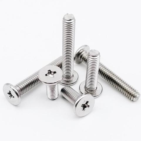 10/50X CM M2 M2.5 M3 M4 M5 M6 304 A2 Stainless Steel Cross Phillips Ultra Thin Super Low Flat Wafer Head Screw Bolt High Quality ► Photo 1/6