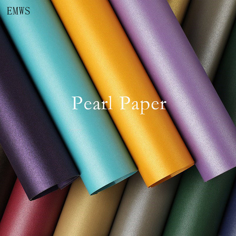 A4 Pearl Paper DIY Card Making Paper Iridescent paper Wrapping Paper Craft Paper Pure Color Pearl Paper Kraft Card pape ► Photo 1/6