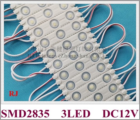 with lens aluminum PCB LED light module injection LED module DC12V 60mm*13mm*6mm SMD 2835 3 LED 1.5W CE ROHS ► Photo 1/6