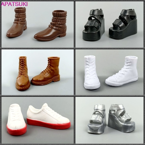 Fashion Wedge Platform Heel Shoes for Barbie Doll Summer Sandals Sneakers for Blythe Doll Accessories Kids Toys 1/6 DIY Gift ► Photo 1/6