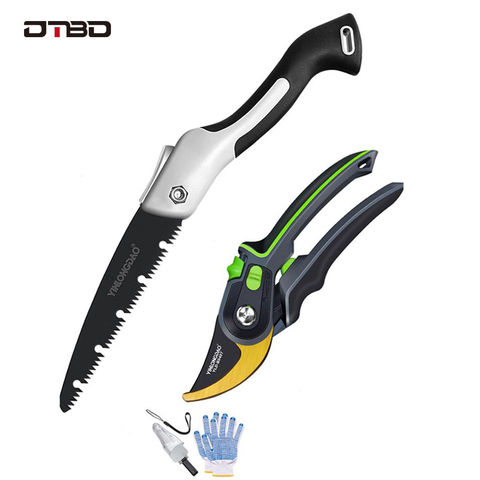 Pruning Shear Garden Tools Labor saving High Carbon Steel scissors Gardening Plant Sharp Branch Pruners Protection Hand Durable ► Photo 1/6