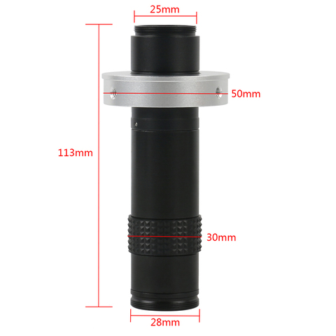 1X - 200X C-mount Lens Interface Continuous Zoom C / CS interface High Coverage For CCD CMOS Industry Video Microscope Camera ► Photo 1/6