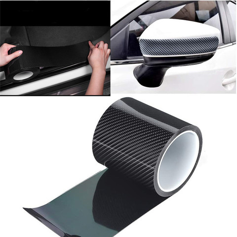 Car door sill strip anti-stepping universal carbon fiber bumper invisible transparent protective filmdoorsideanti-collisionstrip ► Photo 1/6