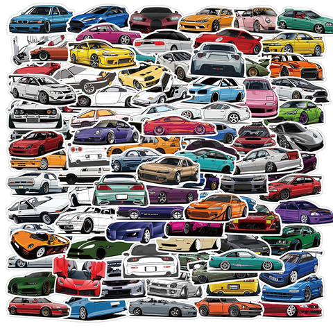 10/50/100PCS Retrofit Racing JDM Stickers Car Motorcycle Laptop Guitar Waterproof Graffiti Cool Sticker Decal Kid Classic Toys ► Photo 1/6