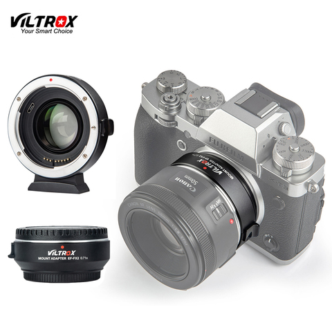 Viltrox EF-FX2 Focal Reducer Booster Auto-focus lens Adapter 0.71x for Canon EF lens to FUJIFILM X-T3 X-PRO2 X-T100 X-H1 X-A20 ► Photo 1/6