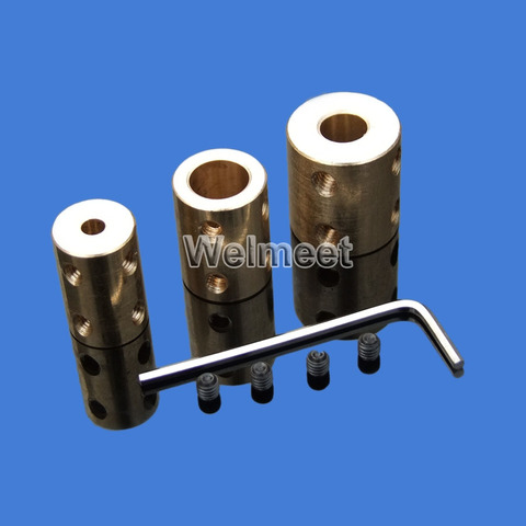 1pcs 4mm/5mm/6mm/8mm/10mm/12mm Copper Rigid Shaft Coupling Coupler Motor Connector Sleeve ► Photo 1/6