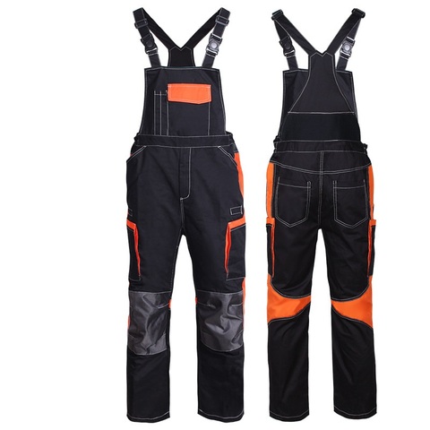 Men's cargo pocket work overall workwear Bib Overall twill multi pocket working mechanic coverall working uniforms work jumpsuit ► Photo 1/6