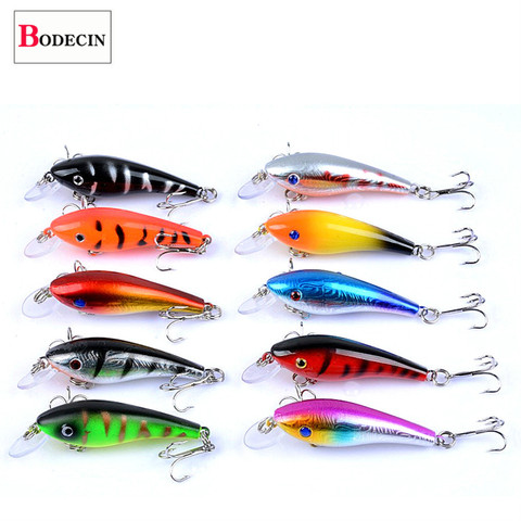 10pcs Jerkbait Minnow Hard Artificial Fake Bait For Fishing Lure Wobbler Crankbait 3d Eyes Fish Topwater Set Floating Swimbait ► Photo 1/6