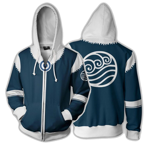 Avatar: The Last Airbender Hoodie 3D Printed Zip Up Polyester Hip Hop Men Hooded Hoodie for Spring Autumn Sportswear ► Photo 1/6