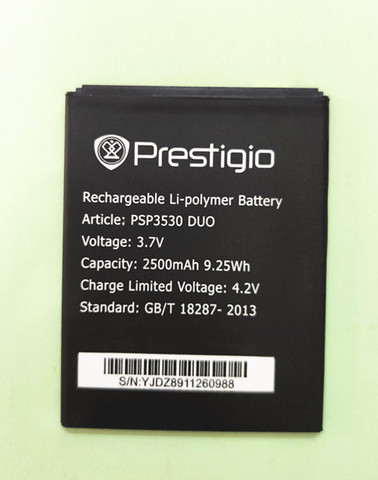 New 2500mAh PSP3530 DUO Replacement Battery For Prestigio Muze D3 E3 F3 PSP3531 PSP3532 DUO Muze A7 PSP7530 DUO ► Photo 1/3