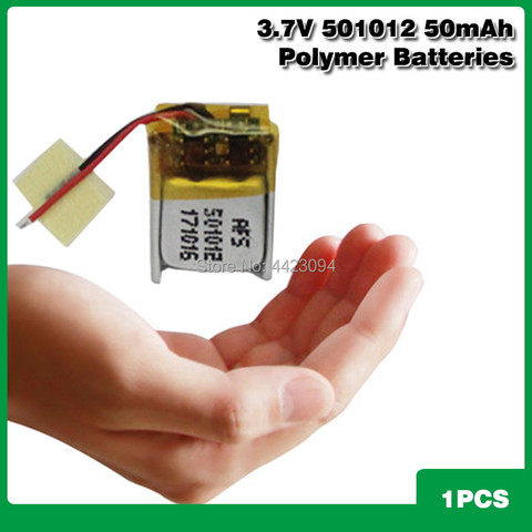 3.7V 50mah 501012 lithium polymer lipo rechargeable battery for i7s/i8/i9/i12TWS bluetooth headset MP3 MP4 speaker Smart wear ► Photo 1/6